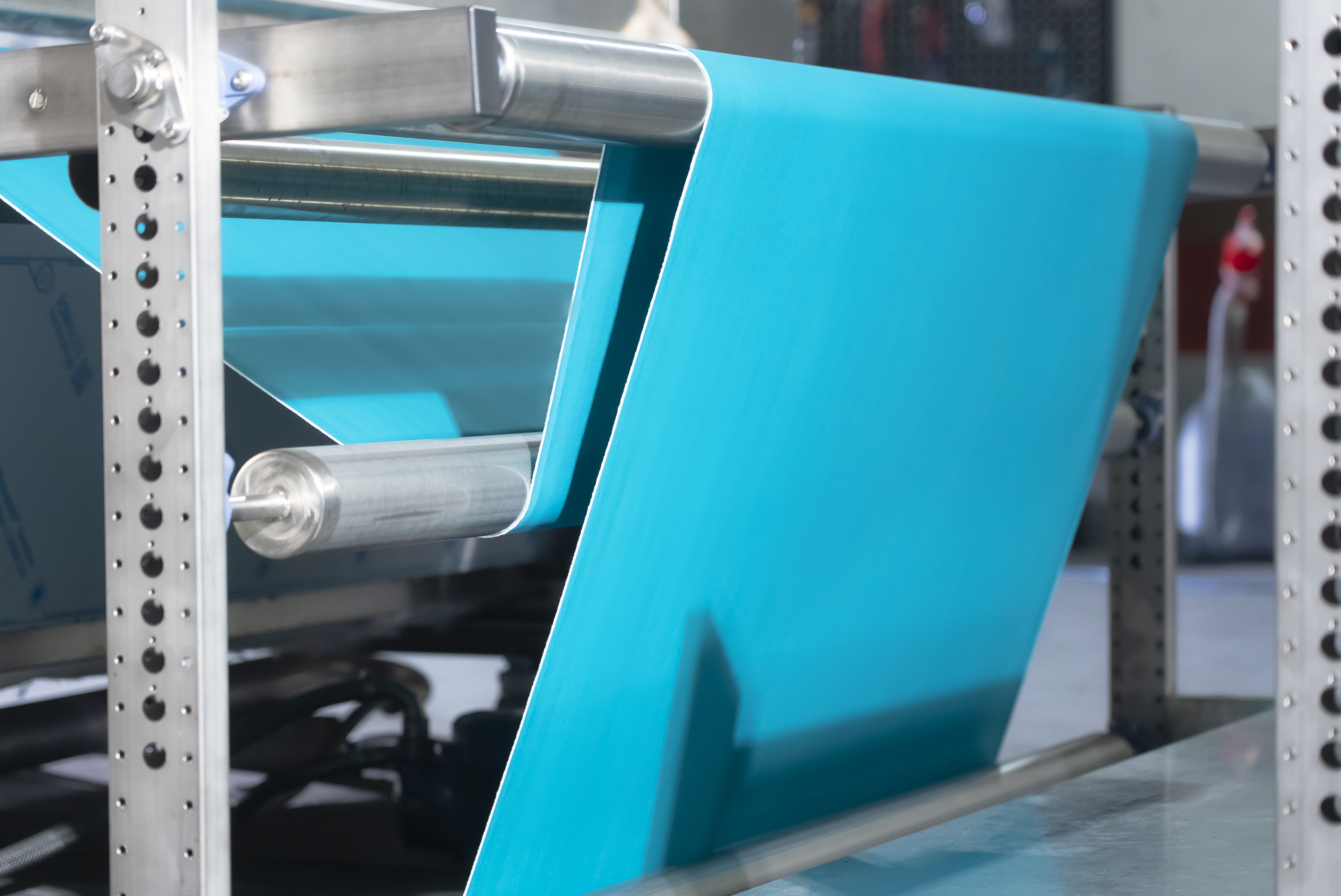 Rewinding fabric on Endeavour