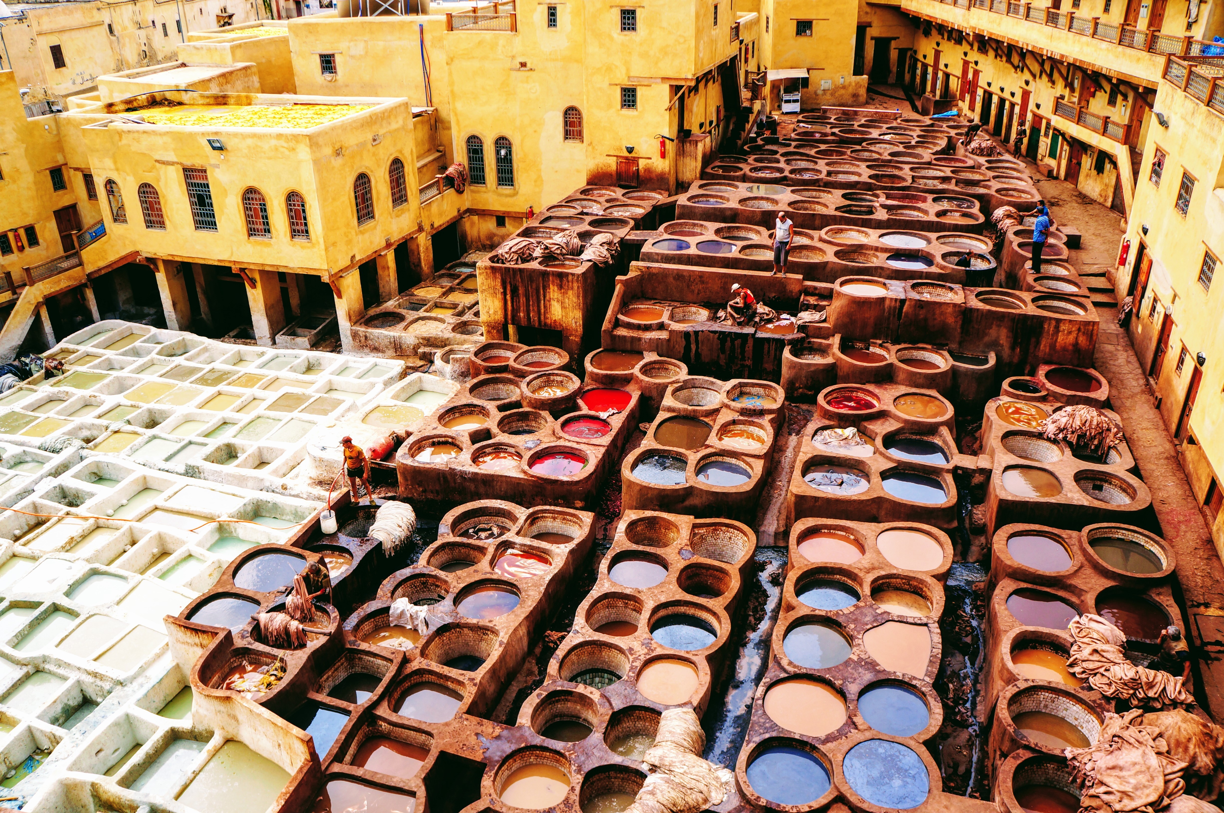 Traditional textile dyeing
